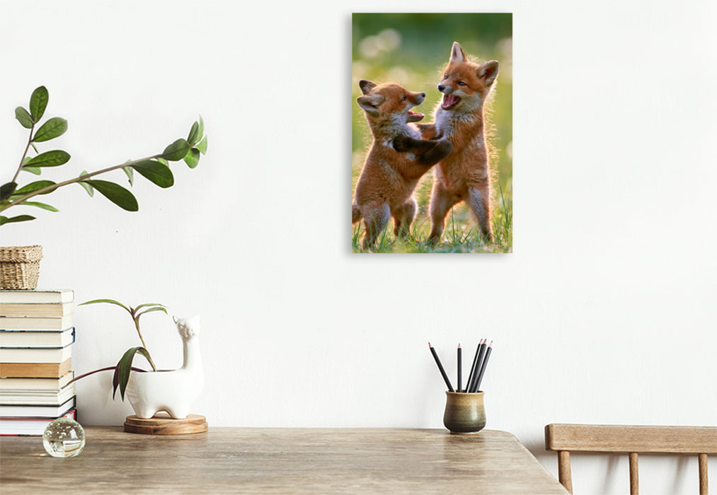 Premium Textil-Leinwand Ein Motiv aus dem Kalender Fuchszauber