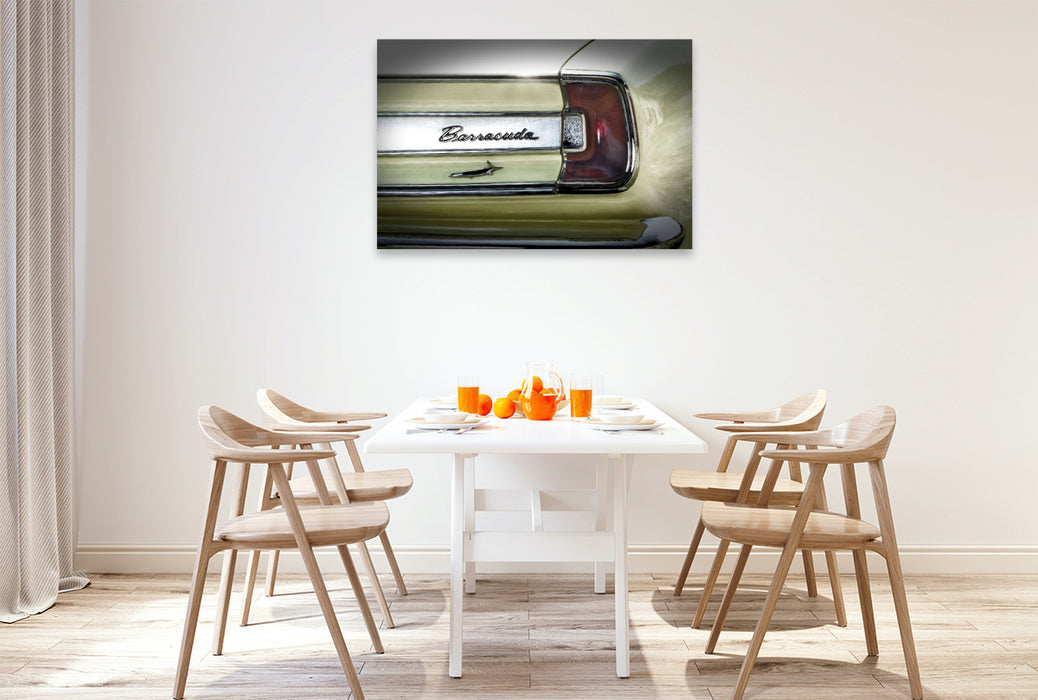 Premium Textil-Leinwand Plymouth Barracuda