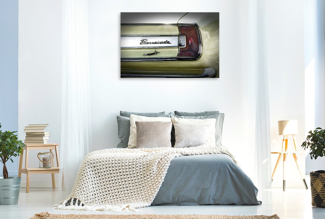 Premium Textil-Leinwand Plymouth Barracuda
