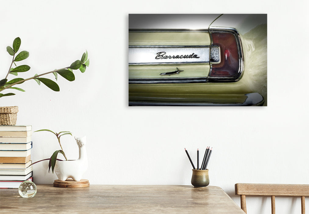 Premium Textil-Leinwand Plymouth Barracuda