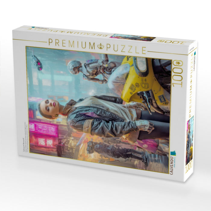 Cyberpunk Neonwelt - CALVENDO Foto-Puzzle'