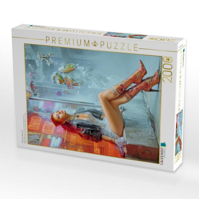 Cyberpunk Neonwelt - CALVENDO Foto-Puzzle'