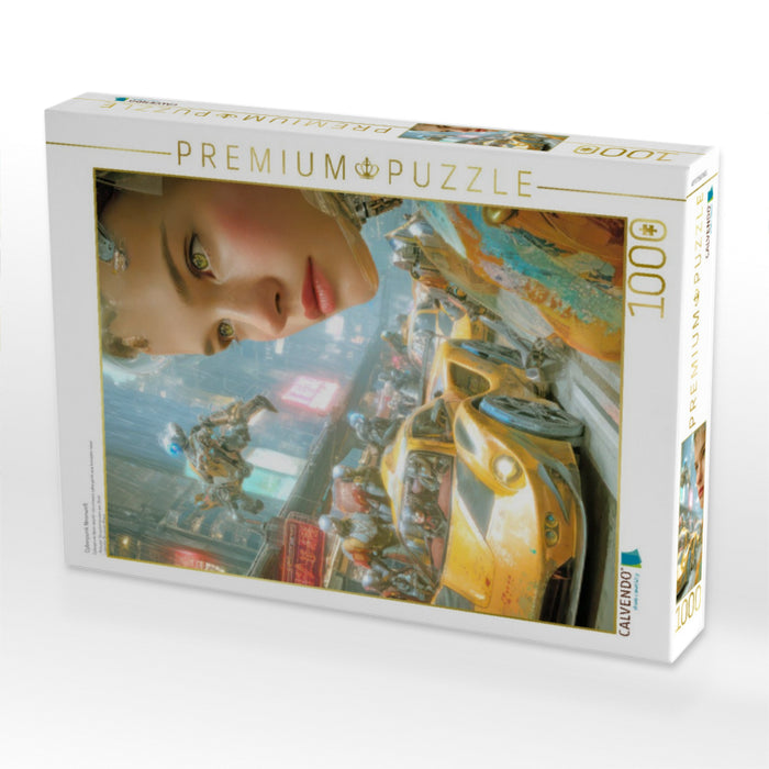Cyberpunk Neonwelt - CALVENDO Foto-Puzzle'