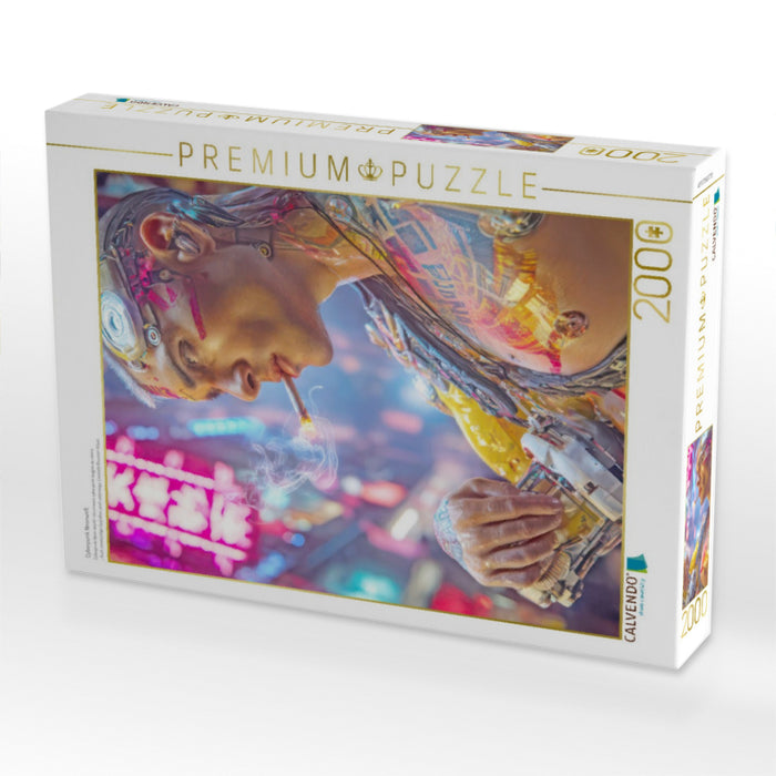 Cyberpunk Neonwelt - CALVENDO Foto-Puzzle'