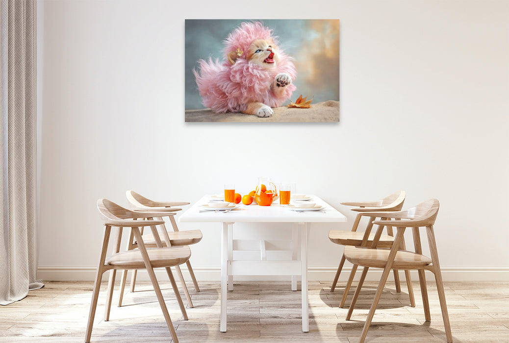 Premium Textil-Leinwand Fluffige Hybridtiere