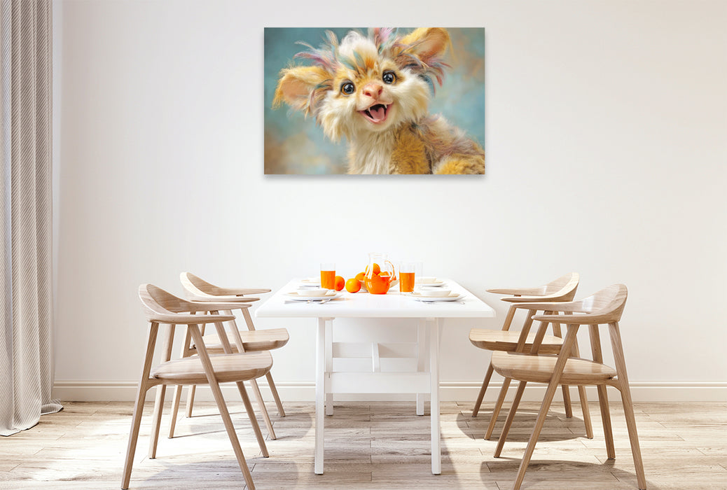 Premium Textil-Leinwand Fluffige Hybridtiere