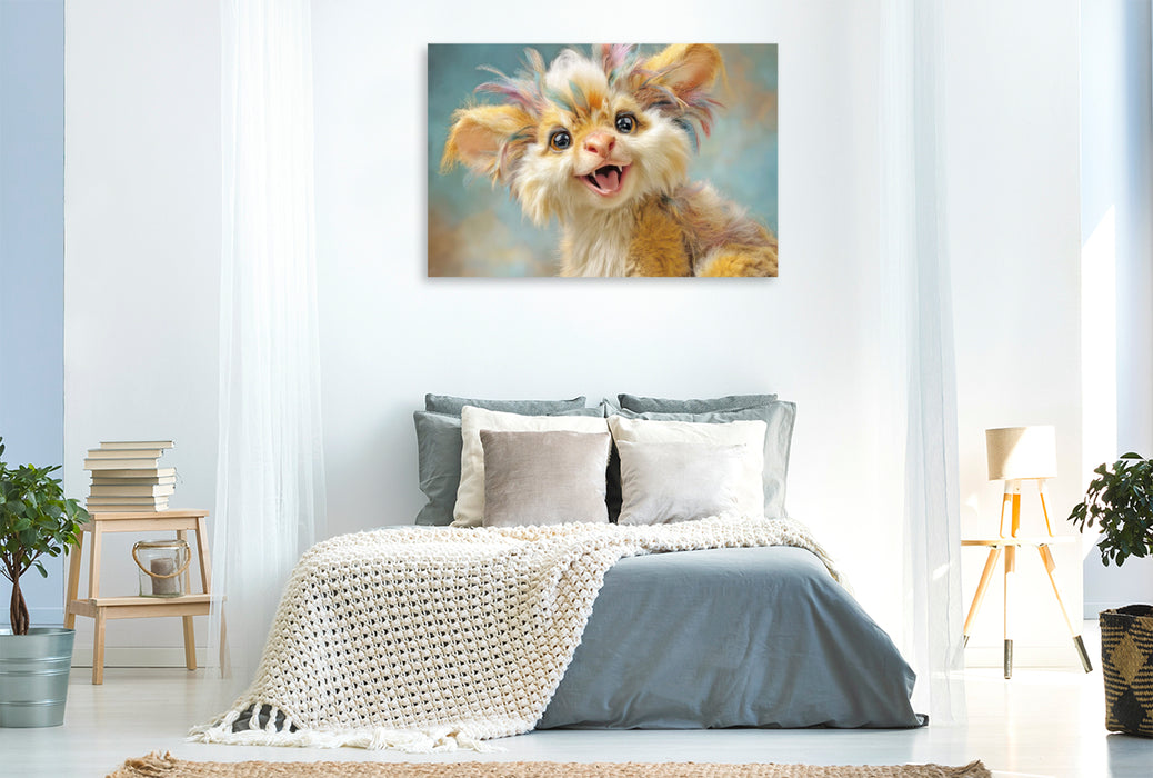 Premium Textil-Leinwand Fluffige Hybridtiere