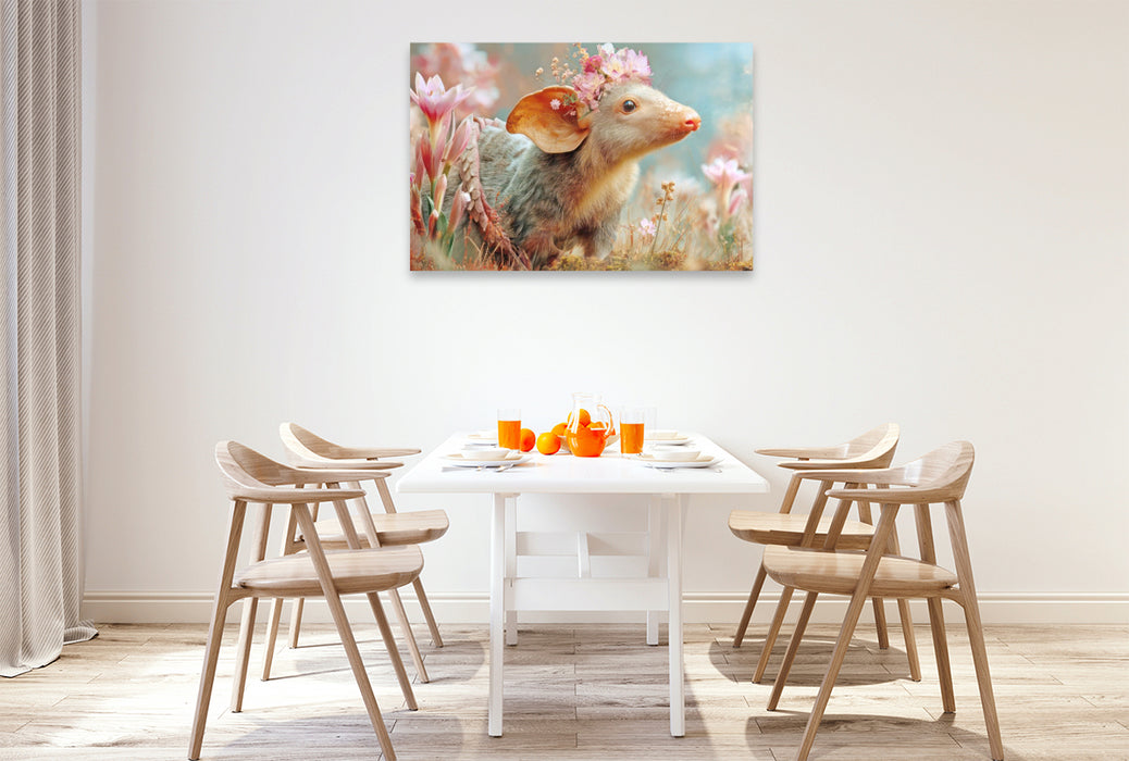 Premium Textil-Leinwand Fluffige Hybridtiere