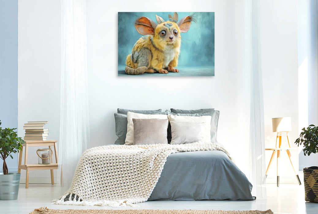 Premium Textil-Leinwand Fluffige Hybridtiere