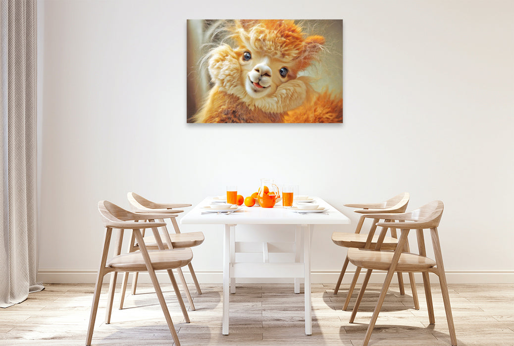 Premium Textil-Leinwand Fluffige Hybridtiere