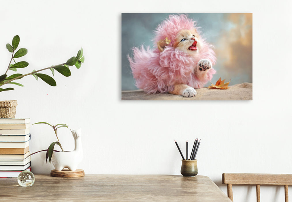 Premium Textil-Leinwand Fluffige Hybridtiere