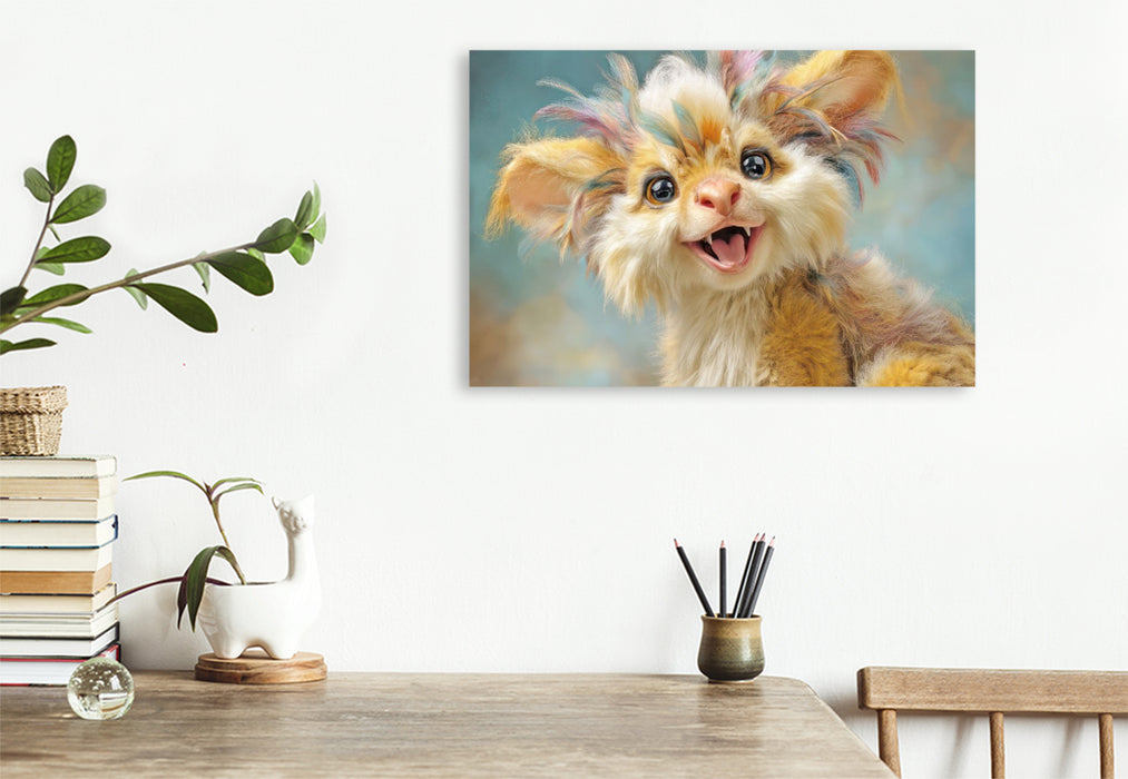 Premium Textil-Leinwand Fluffige Hybridtiere