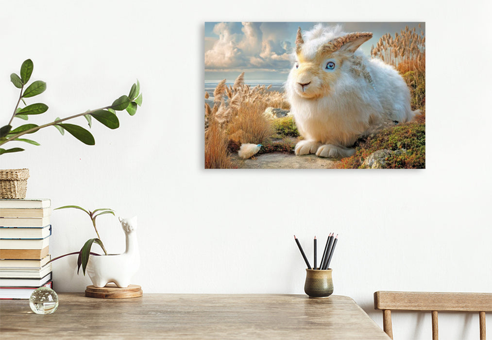 Premium Textil-Leinwand Fluffige Hybridtiere