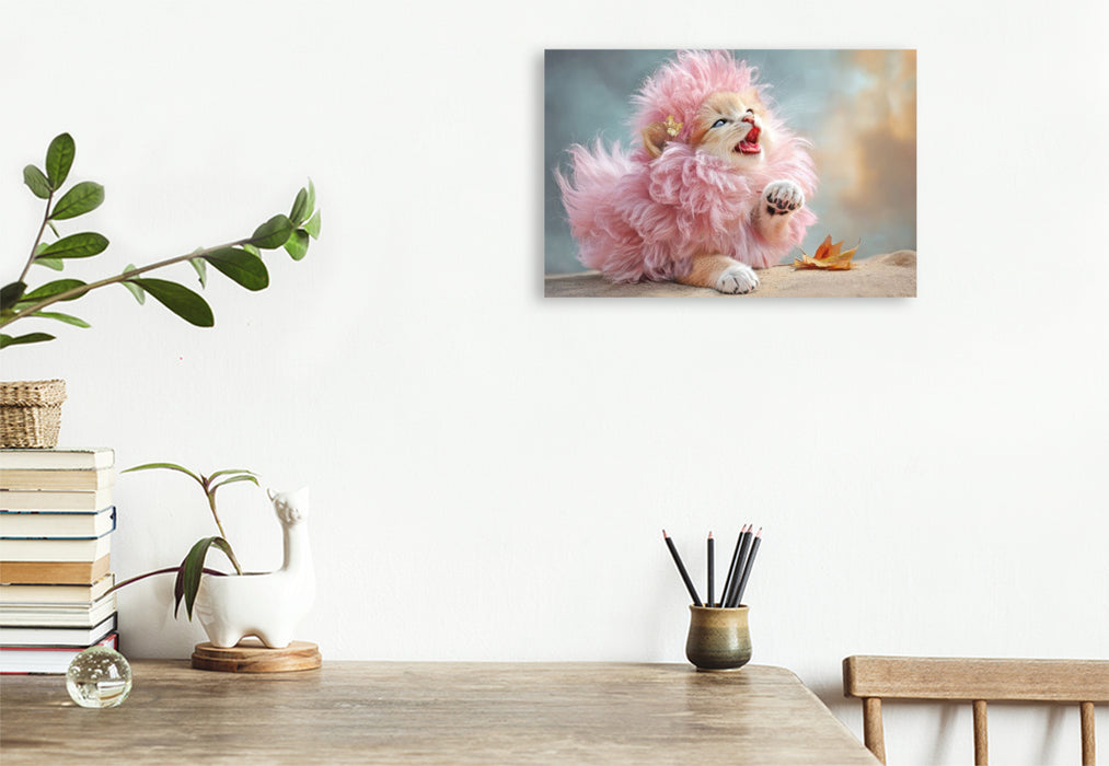 Premium Textil-Leinwand Fluffige Hybridtiere