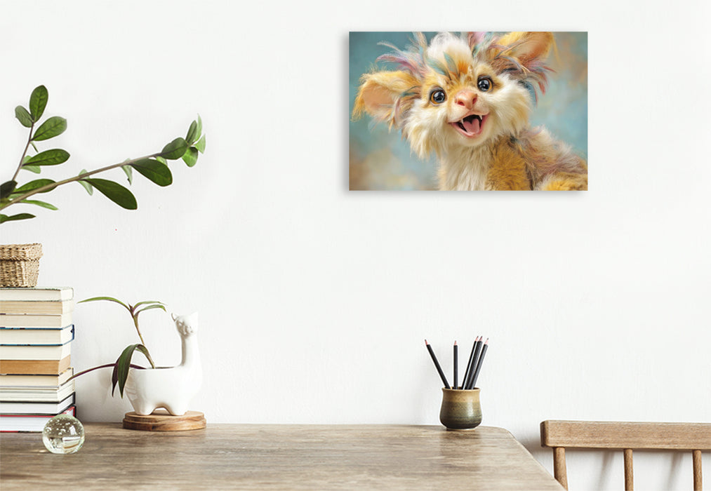 Premium Textil-Leinwand Fluffige Hybridtiere