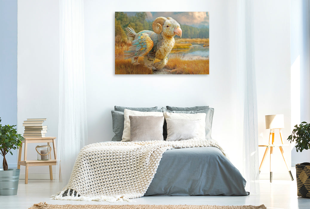 Premium Textil-Leinwand Fluffige Hybridtiere