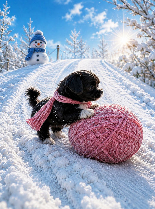 Der Schatz aus rosa Wolle - CALVENDO Foto-Puzzle'