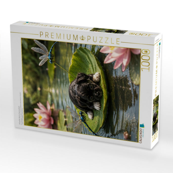 Auf großer Fahrt im Seerosenteich - CALVENDO Foto-Puzzle'