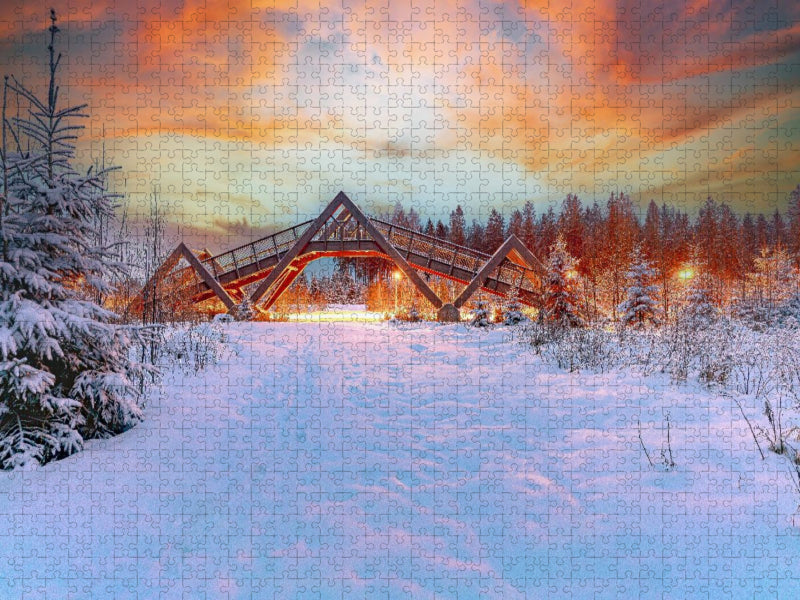 Langlaufloipe MühlleithenEin Motiv aus dem Kalender Vogtland in all seiner Vielfalt - CALVENDO Foto-Puzzle'