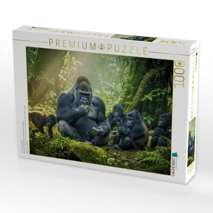 Wenn der Wald flüstert, und ein Gorilla antwortet. - CALVENDO Foto-Puzzle'