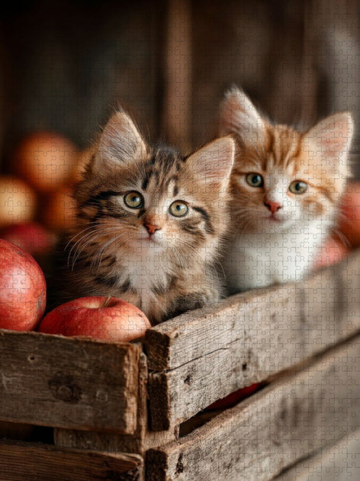 Katzenbabys auf dem Bauernhof - CALVENDO Foto-Puzzle'