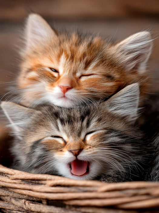 Müde Katzenbabys - CALVENDO Foto-Puzzle'