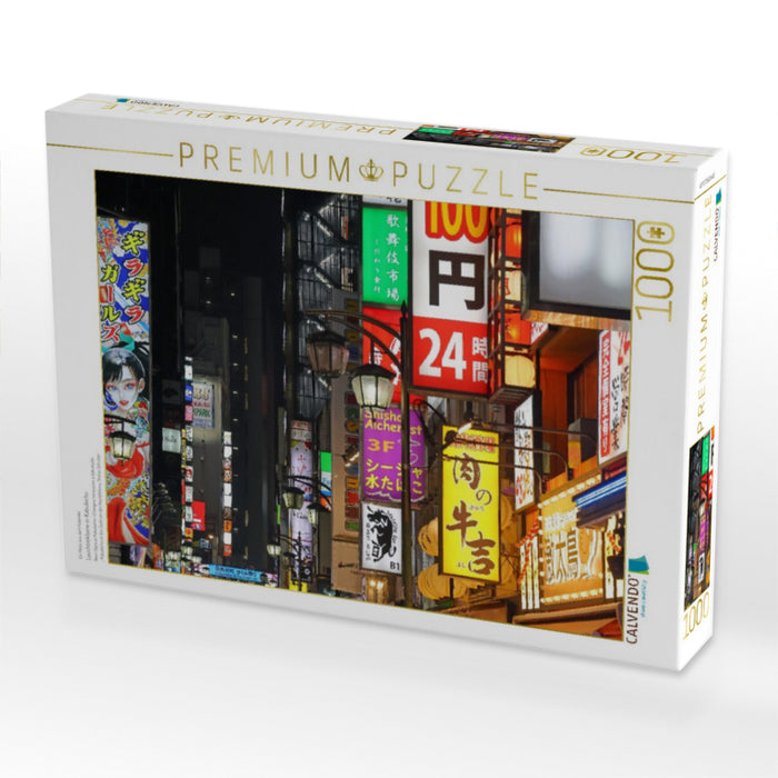 Leuchtreklame in Kabukicho - CALVENDO Foto-Puzzle'
