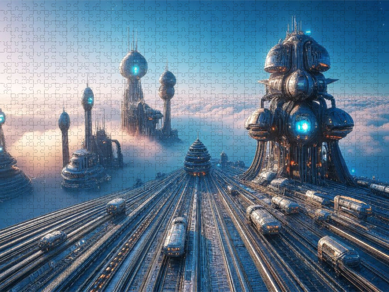 Die Wolkenstadt - CALVENDO Foto-Puzzle'