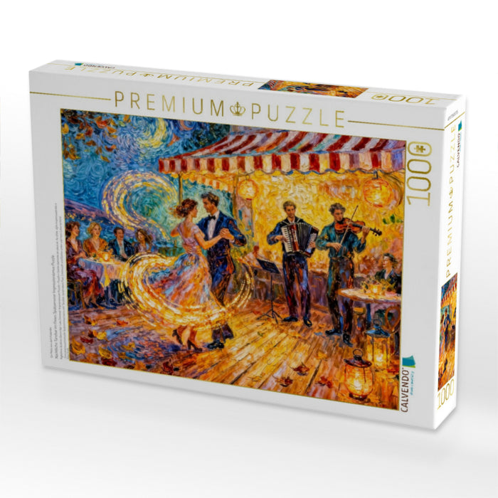 Nächtliche Tanzbar im Freien Spätsommer Impressionismus Puzzle - CALVENDO Foto-Puzzle'