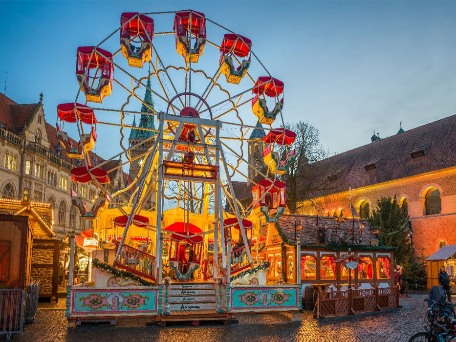 Braunschweig - Weihnachtsmarkt auf dem Ruhfäutchenplatz - CALVENDO Foto-Puzzle'
