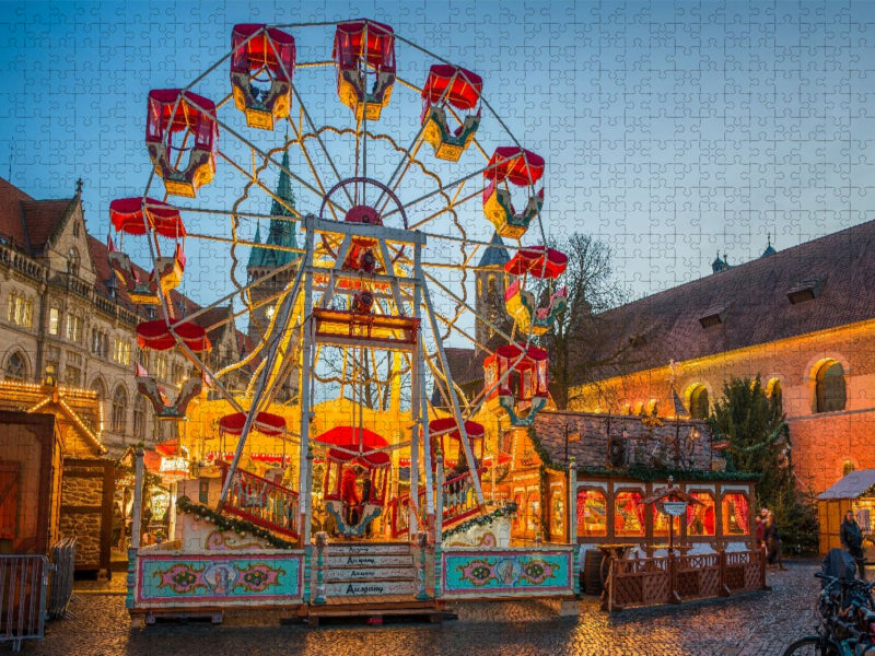Braunschweig - Weihnachtsmarkt auf dem Ruhfäutchenplatz - CALVENDO Foto-Puzzle'