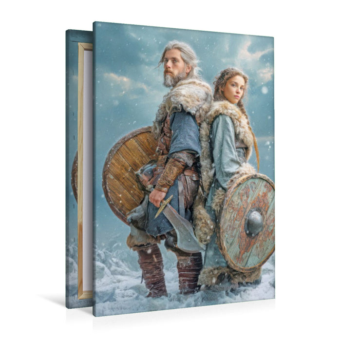 Premium Textil-Leinwand Wikinger Fantasiemotive