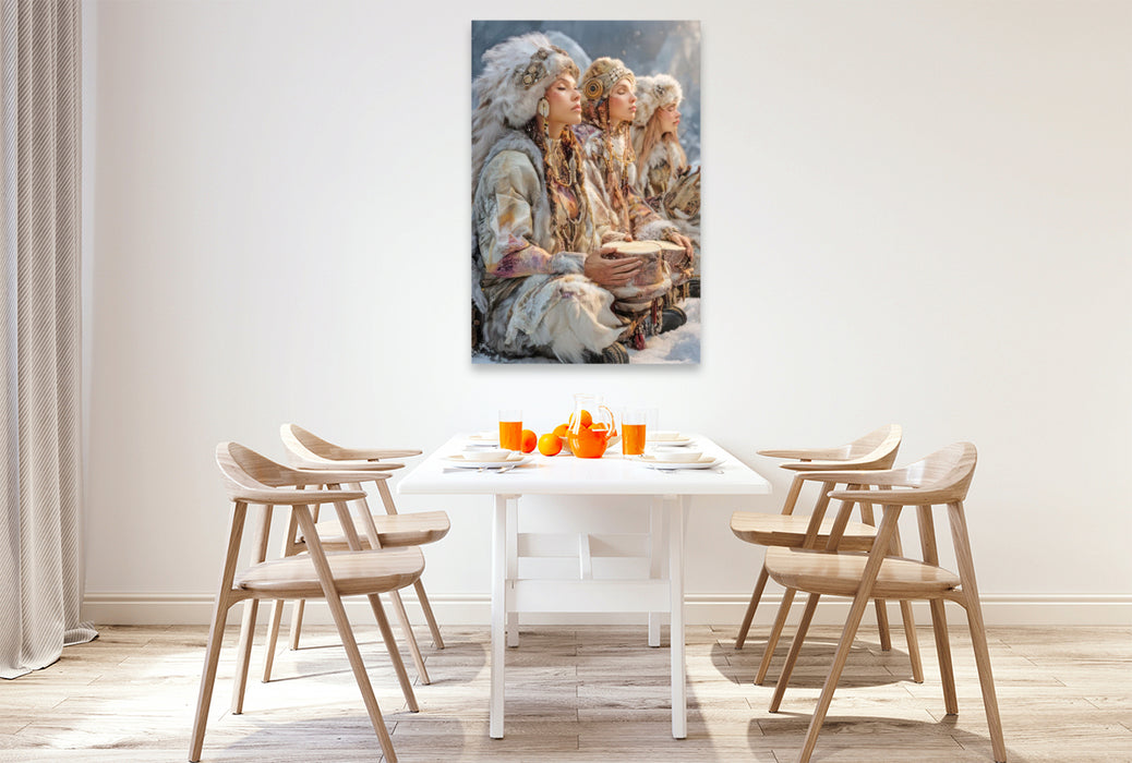 Premium Textil-Leinwand Wikinger Fantasiemotive