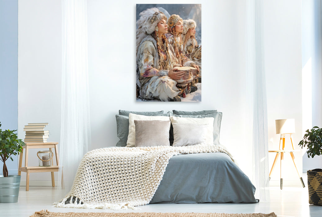 Premium Textil-Leinwand Wikinger Fantasiemotive