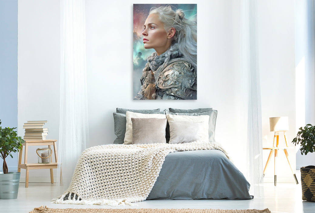 Premium Textil-Leinwand Wikinger Fantasiemotive