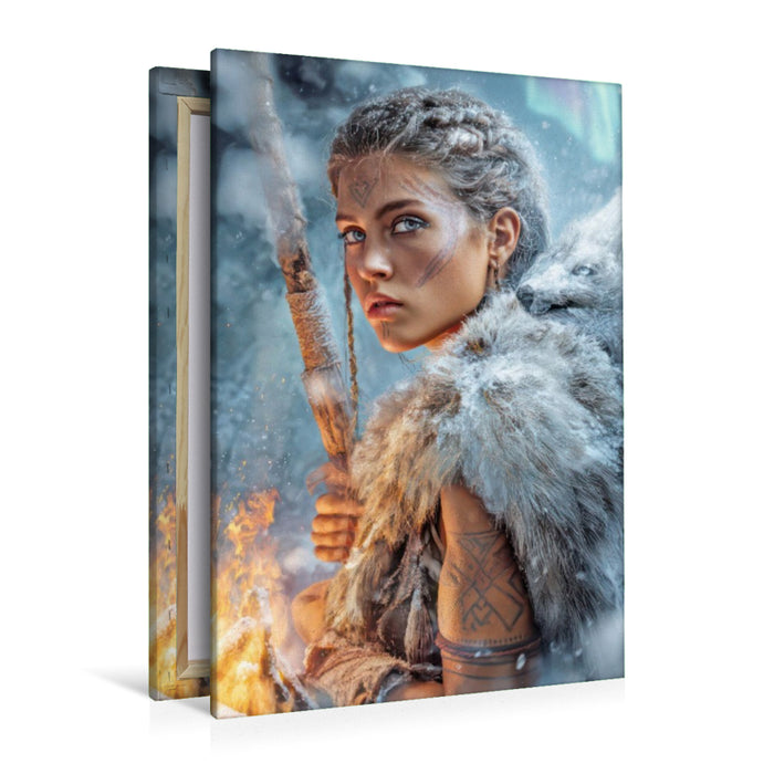 Premium Textil-Leinwand Wikinger Fantasiemotive