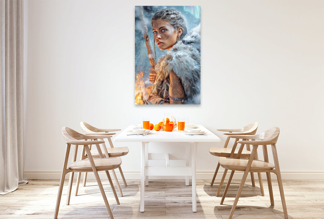 Premium Textil-Leinwand Wikinger Fantasiemotive