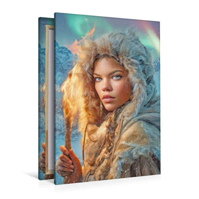 Premium Textil-Leinwand Wikinger Fantasiemotive