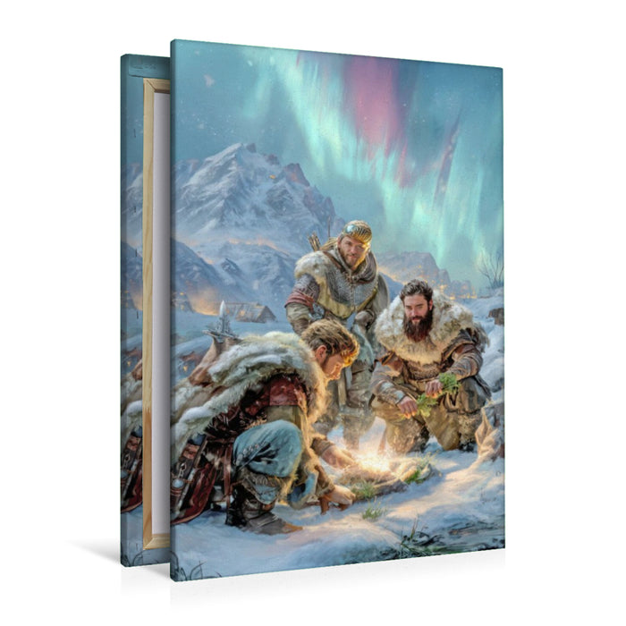 Premium Textil-Leinwand Wikinger Fantasiemotive