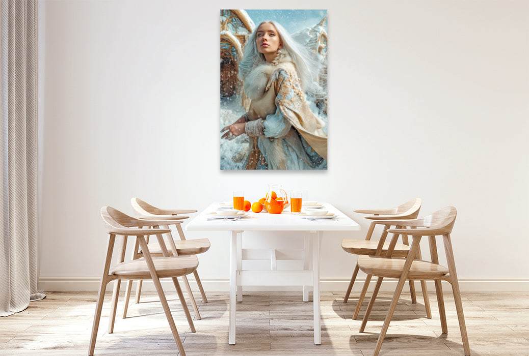 Premium Textil-Leinwand Wikinger Fantasiemotive