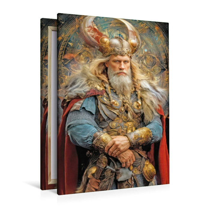 Premium Textil-Leinwand Wikinger Fantasiemotive