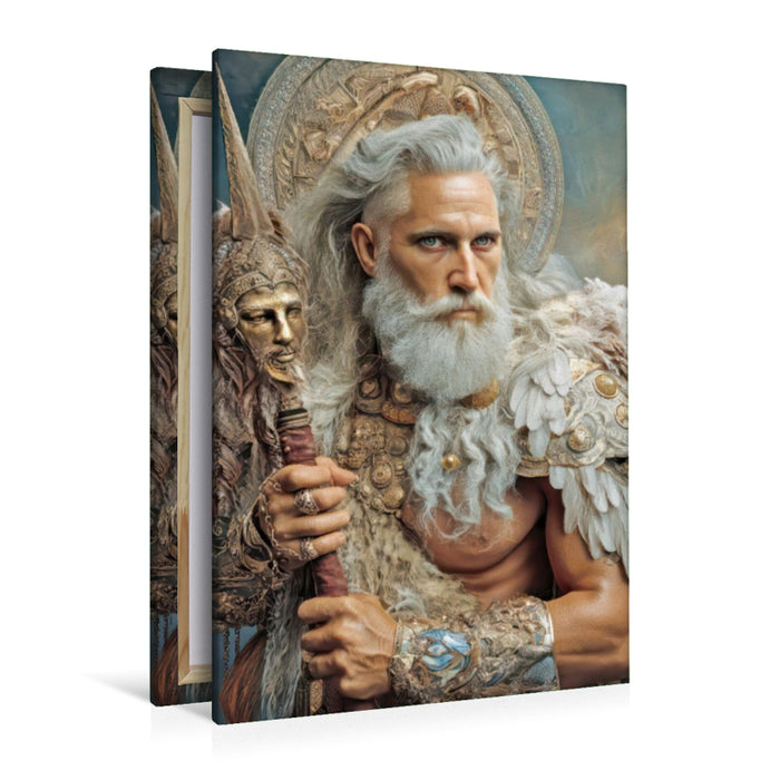 Premium Textil-Leinwand Wikinger Fantasiemotive