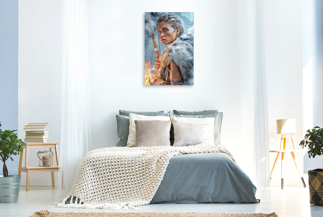 Premium Textil-Leinwand Wikinger Fantasiemotive