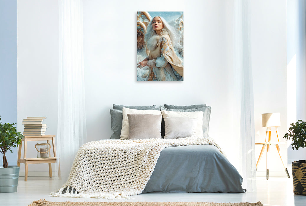 Premium Textil-Leinwand Wikinger Fantasiemotive