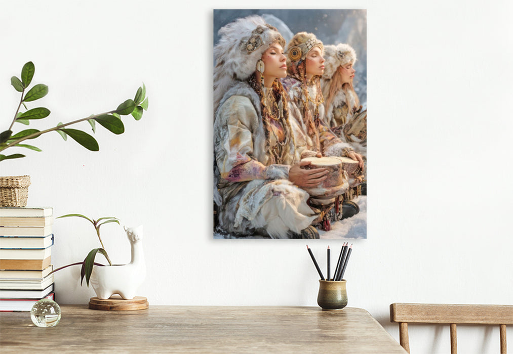 Premium Textil-Leinwand Wikinger Fantasiemotive