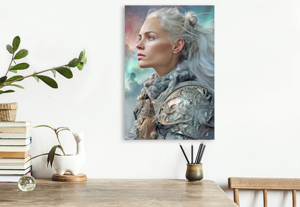 Premium Textil-Leinwand Wikinger Fantasiemotive