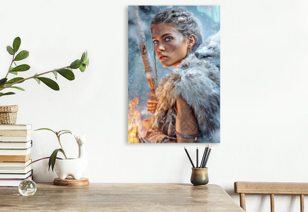 Premium Textil-Leinwand Wikinger Fantasiemotive