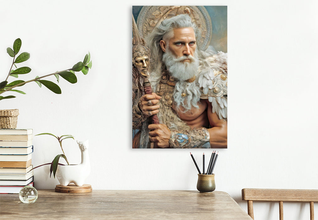 Premium Textil-Leinwand Wikinger Fantasiemotive