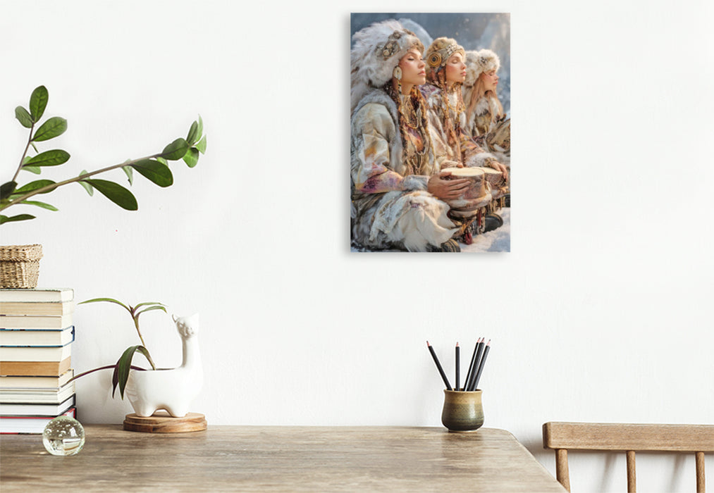 Premium Textil-Leinwand Wikinger Fantasiemotive