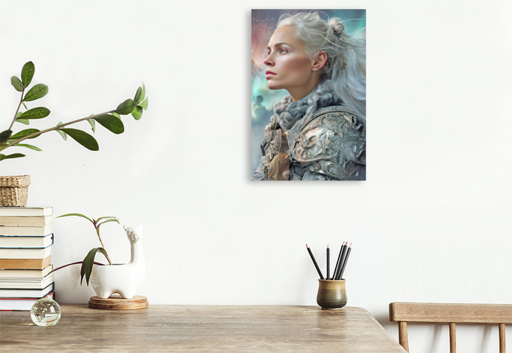 Premium Textil-Leinwand Wikinger Fantasiemotive
